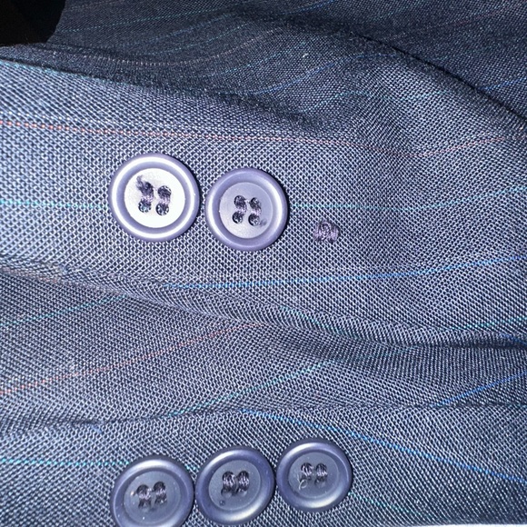 Towncraft men’s pinstripe blue suit set - Picture 4 of 5